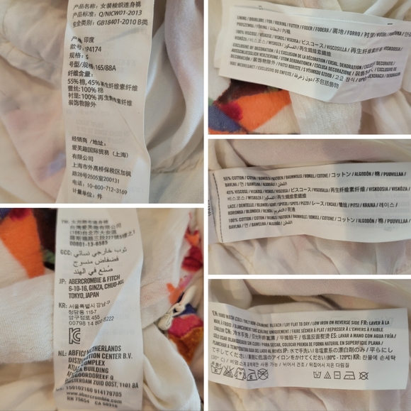 Abercrombie & Fitch Floral Crochet Lace Spaghetti Strap Mini Bib Romper *sz S* - Picture 11 of 16